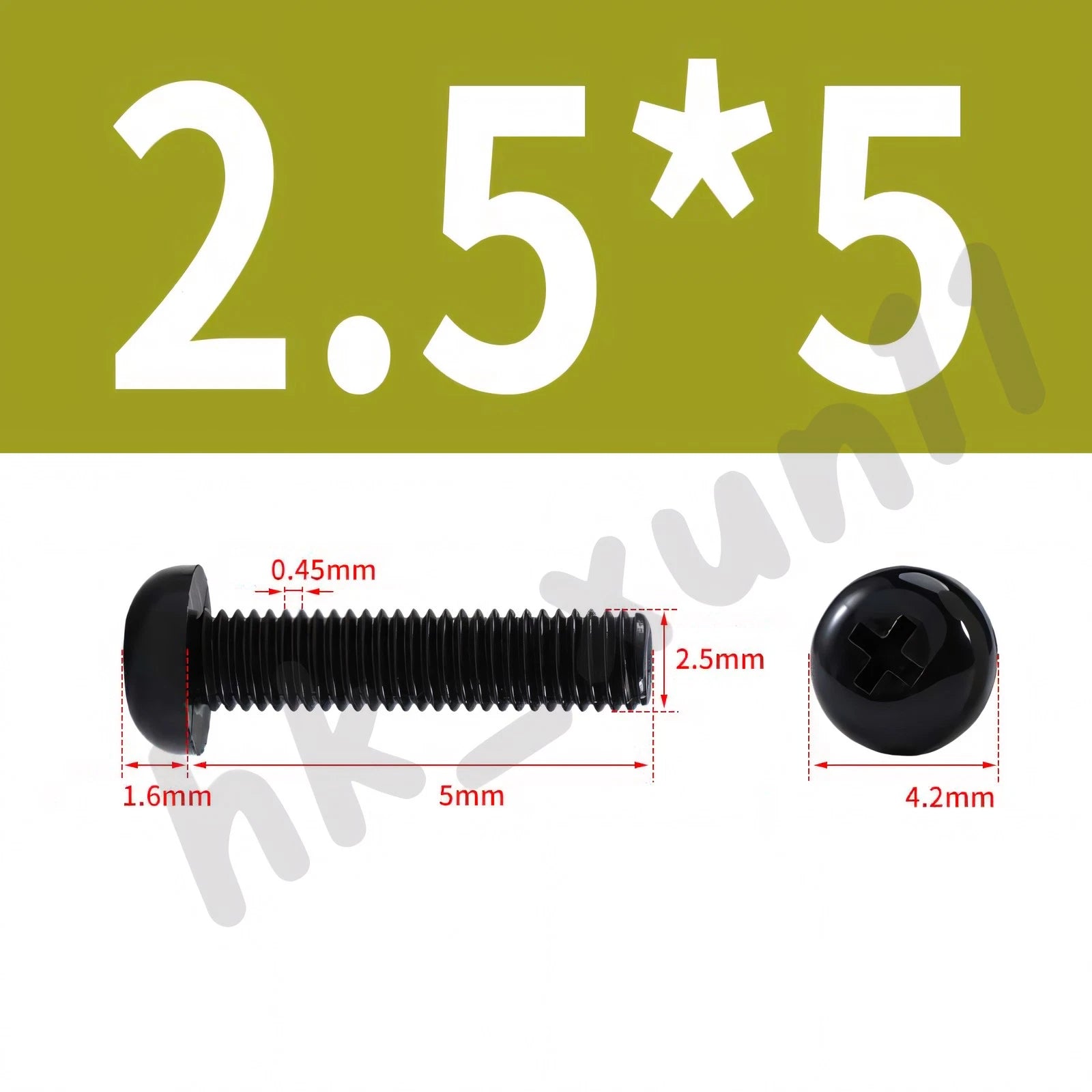 White/Black Nylon Phillips Machine Screws – M2 to M6, Plastic Round Pan Head Bolts