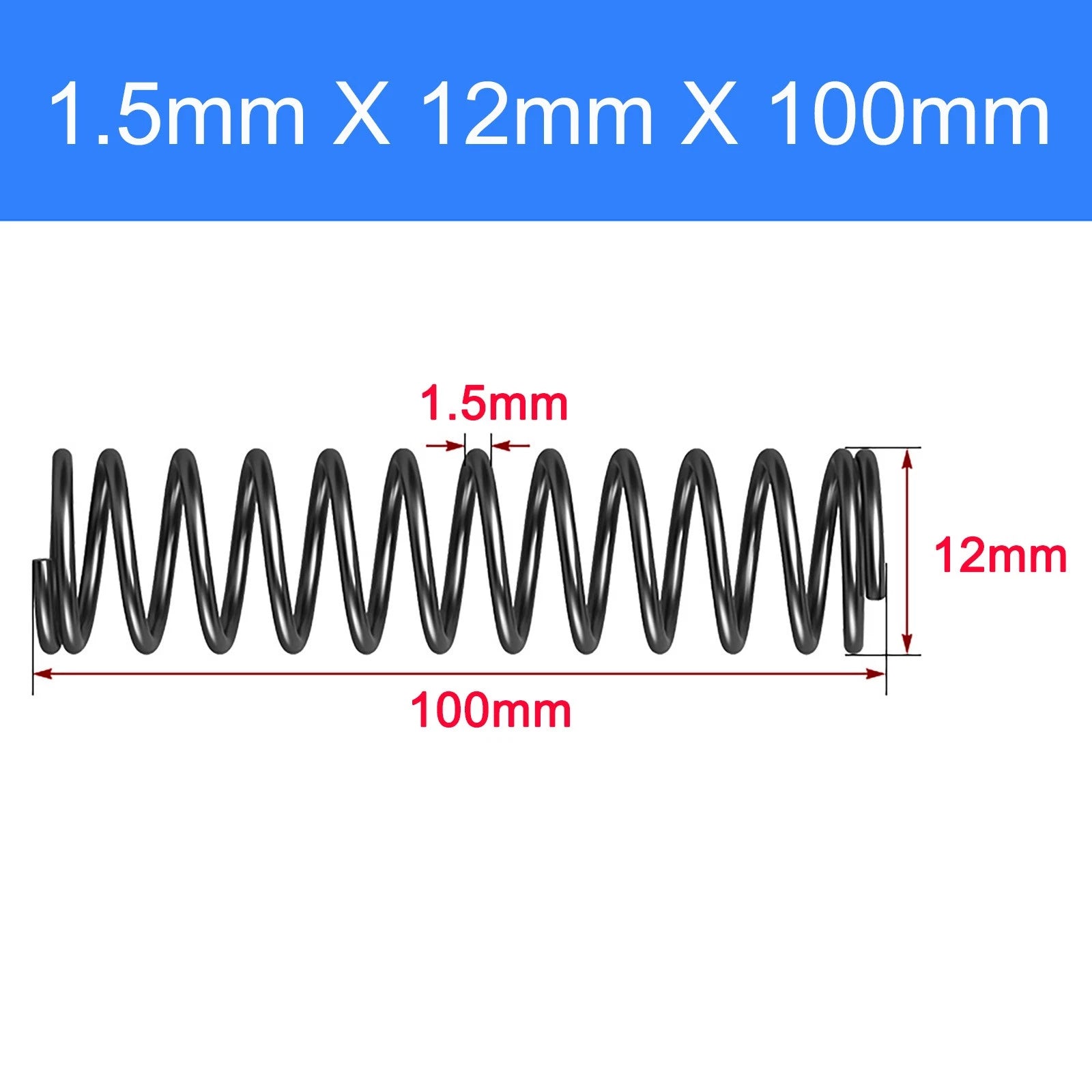 Compression Spring Spring Steel Pressure Coil 1.5mm Wire OD 5-18mm 10-100mm Shop