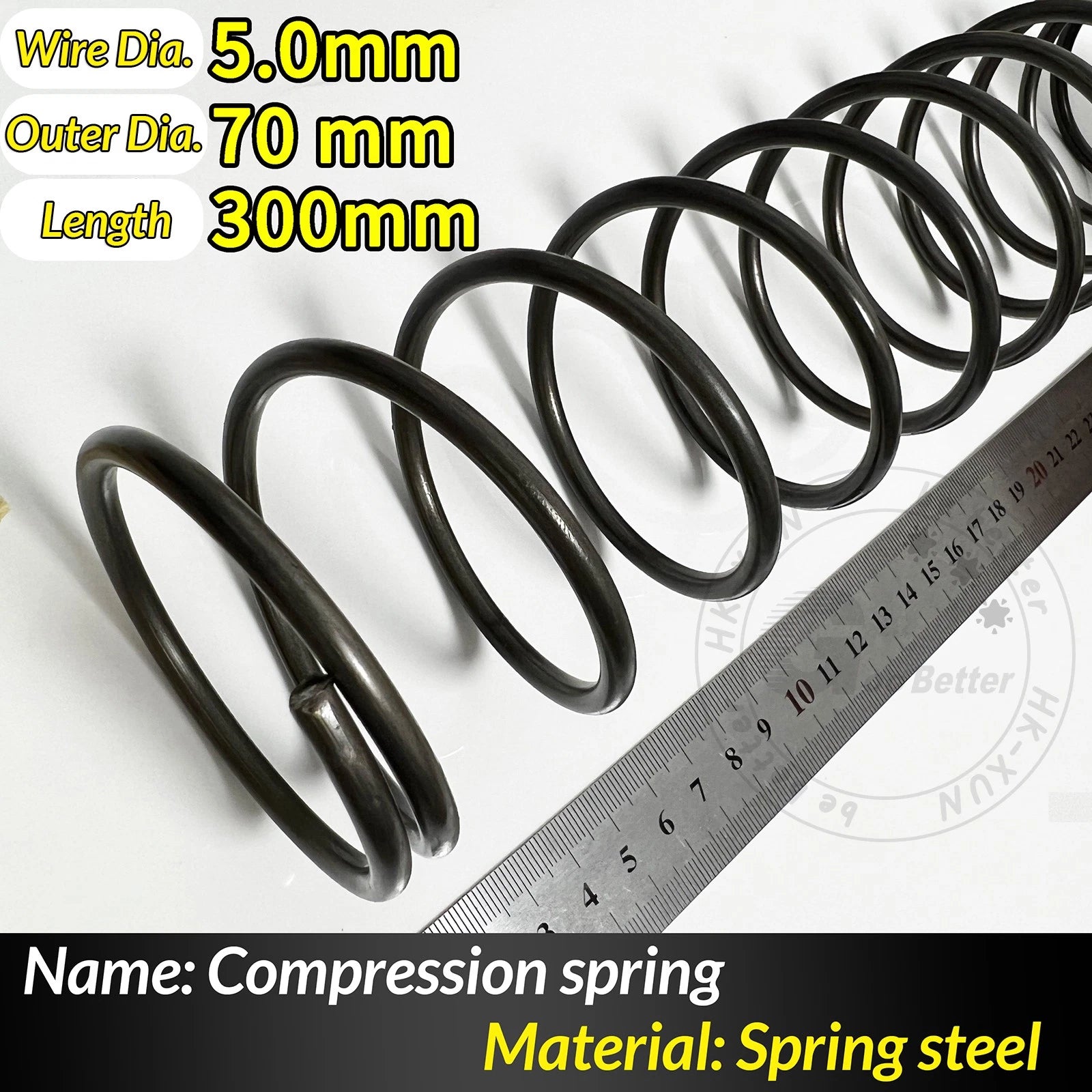 Compression Spring Pressure Springs, Wire Dia 4-5mm, OD 20-80mm, Length 300mm