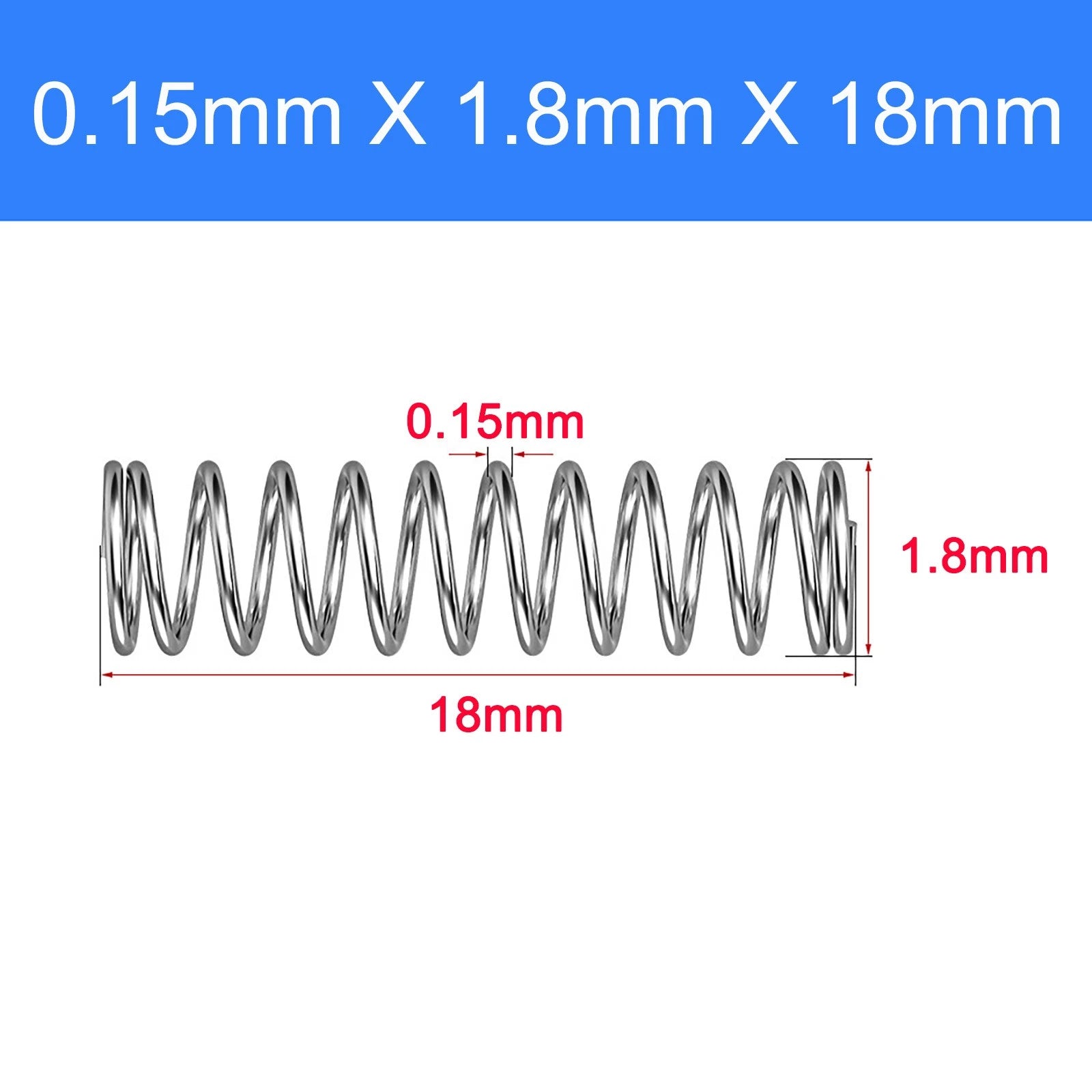 Small Micro Compression Spring Stainless Steel 0.1mm Wire Miniature Precision