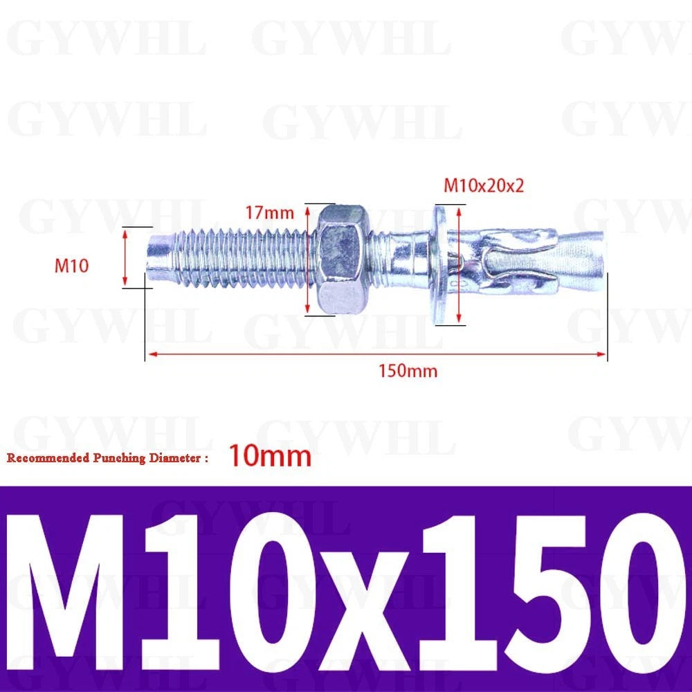 Hex Head Expansion Anchor Bolts — M6 to M20, Stainless Steel A2 & Zinc Plated, Extra Long