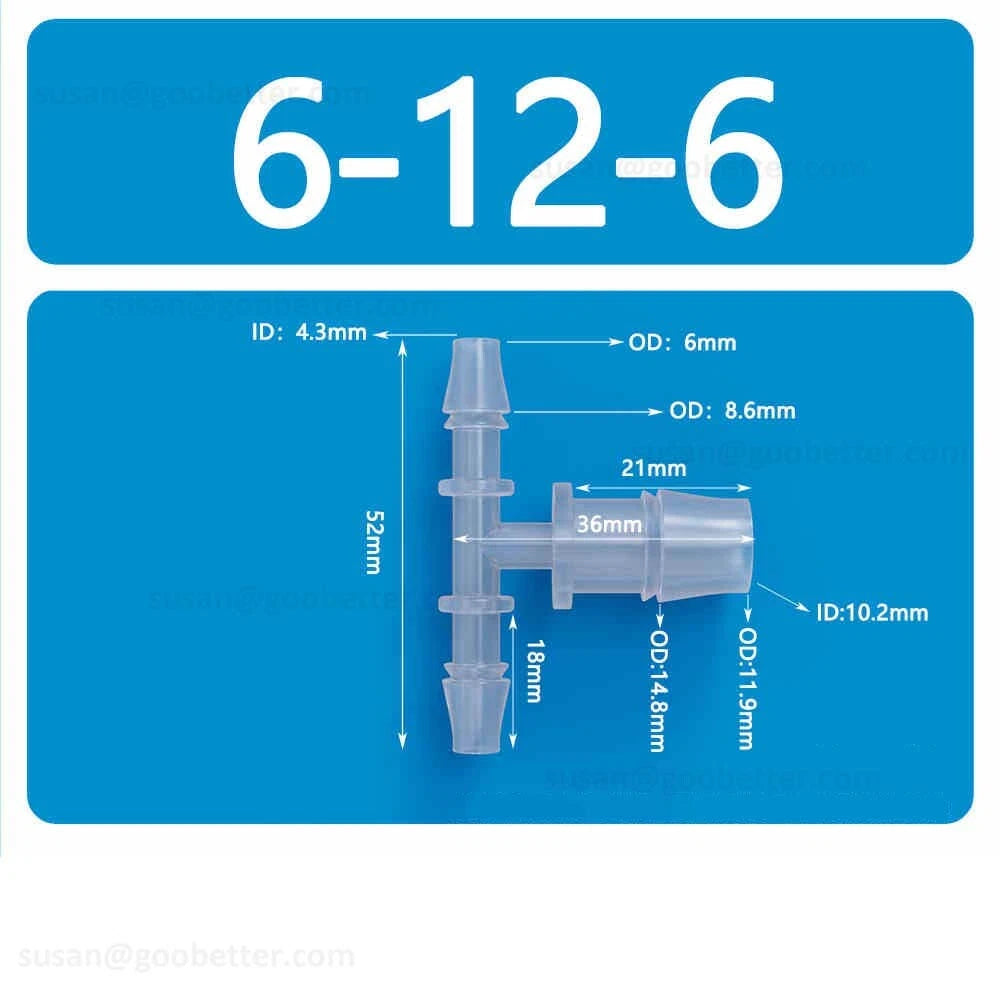 Plastic Barbed Hose Connectors — T-Piece, Elbow & Straight Fittings for Air & Water Lines