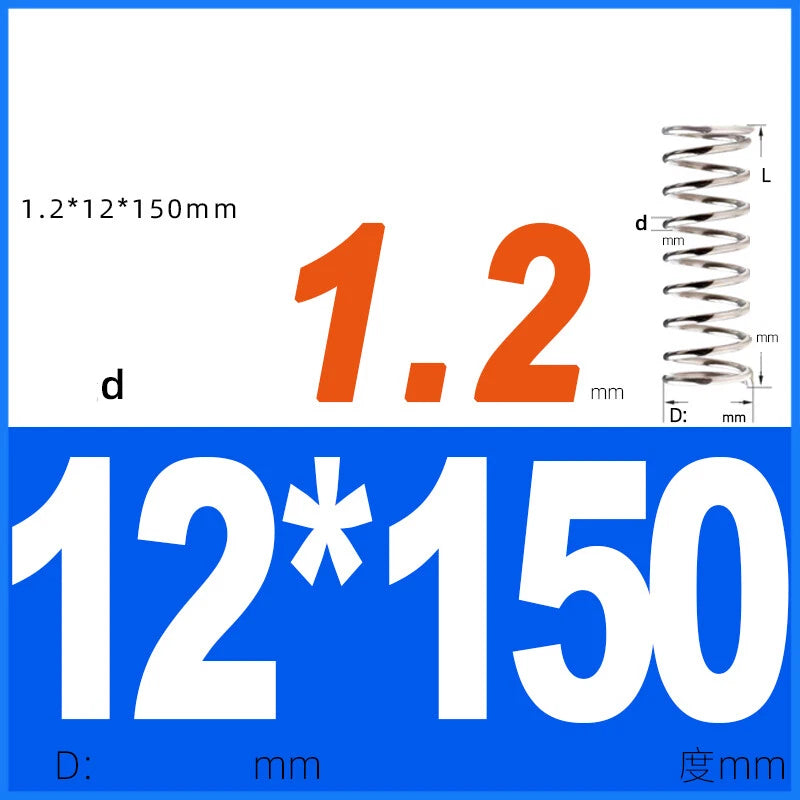 Compression Spring 1.2mm Wire Dia 8mm - 13mm OD Small Pressure Springs