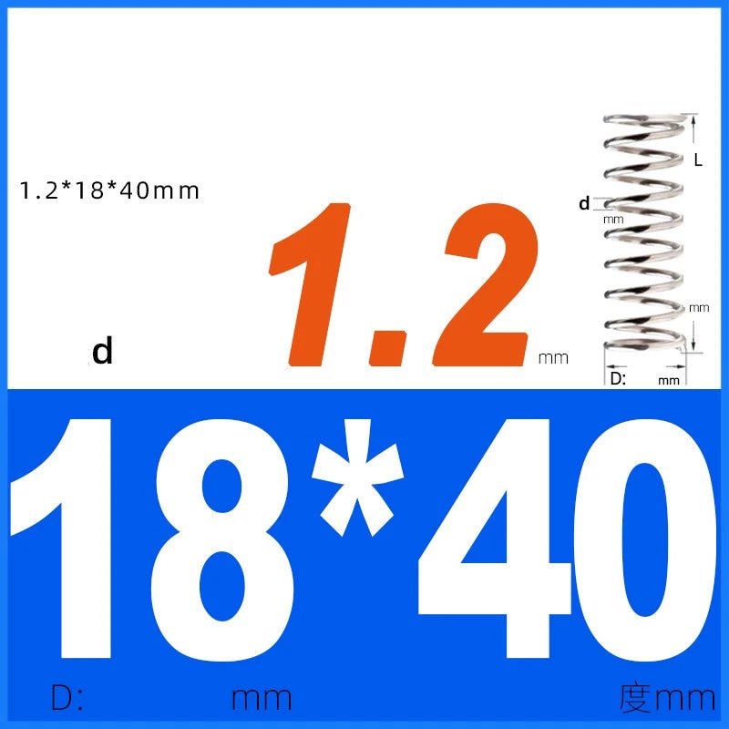 Compression Spring 1.2mm Wire Dia 14mm - 20mm OD Small Pressure Springs