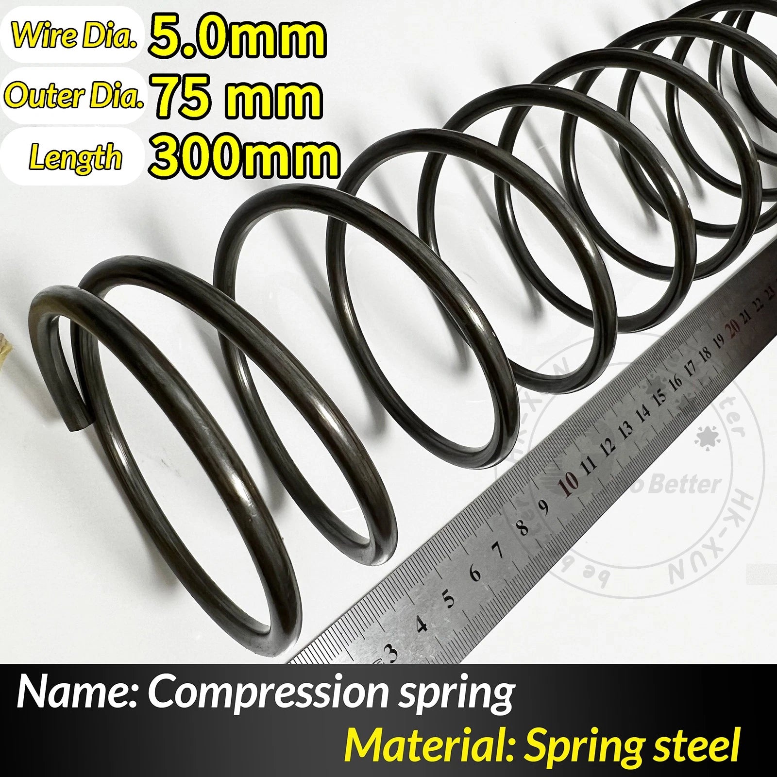 Compression Spring Pressure Springs, Wire Dia 4-5mm, OD 20-80mm, Length 300mm