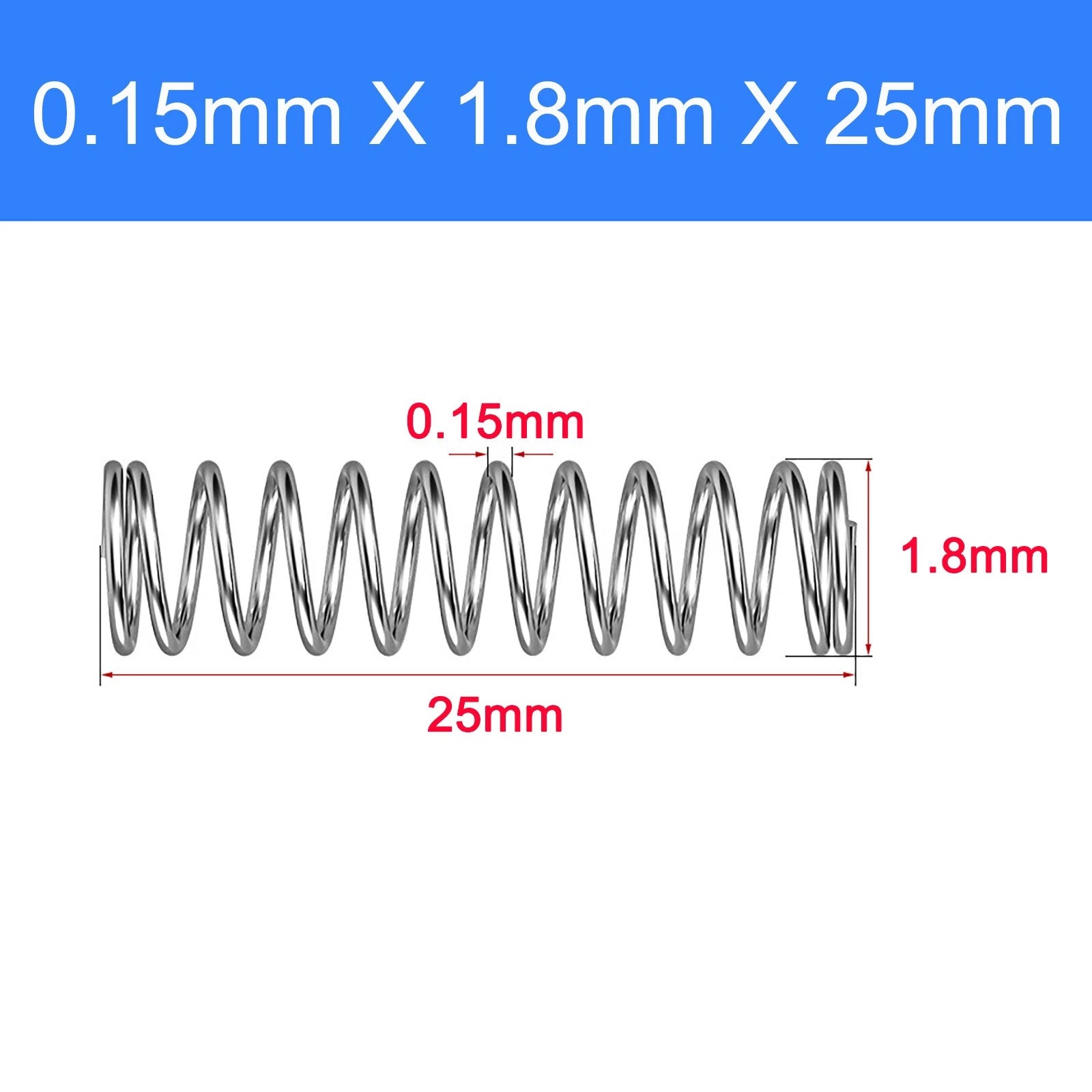 Small Micro Compression Spring Stainless Steel 0.1mm Wire Miniature Precision