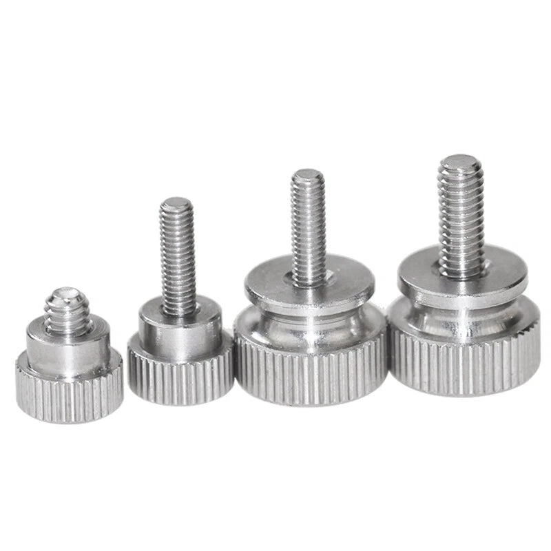 M3 M4 M5 M6 Knurled Thumb Screws Stainless Steel Hand Grip Knob Bolt φ9/13/16mm