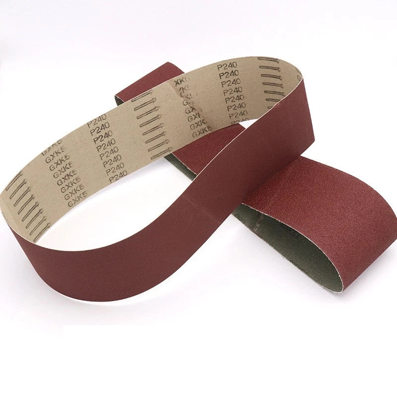 100x915mm 50x2100mm Sanding Belts — P80 to P600 Grit Aluminum Oxide for Metal Wood Surface Prep