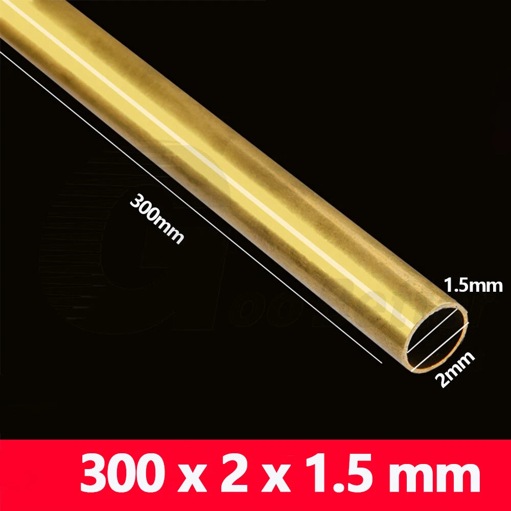 Brass Round Tube Pipe – Hollow Rod for Scale Models & DIY Crafts, OD 2–8mm