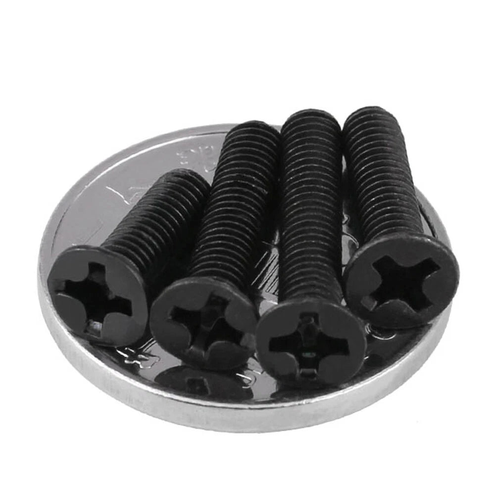 M2 M2.5 M3 M5 Black Phillips Countersunk Machine Screws – Carbon Steel, Fully Threaded