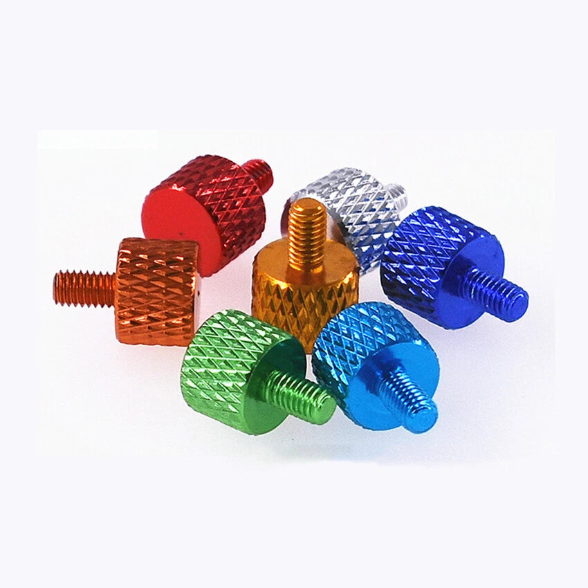 M3 Knurled Thumb Screws – Aluminium Hand Grip Knob Bolts, Multiple Colors