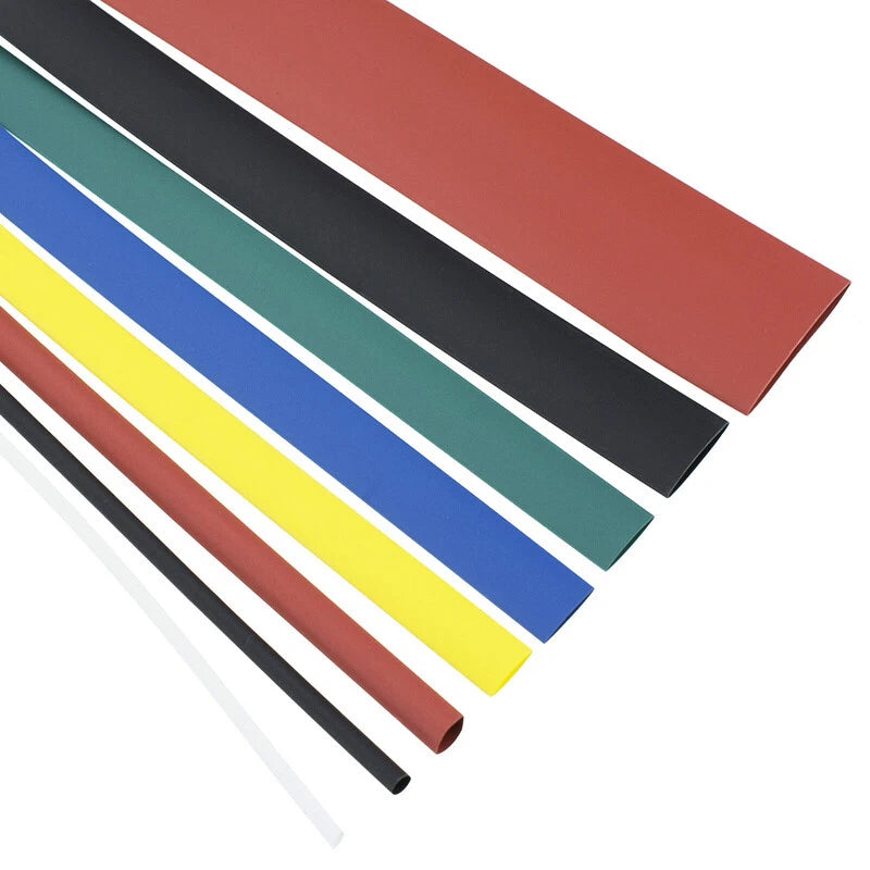 2:1 Heat Shrink Tubing — Electrical Wire Wrap & Cable Sleeving, Multiple Sizes & Colors
