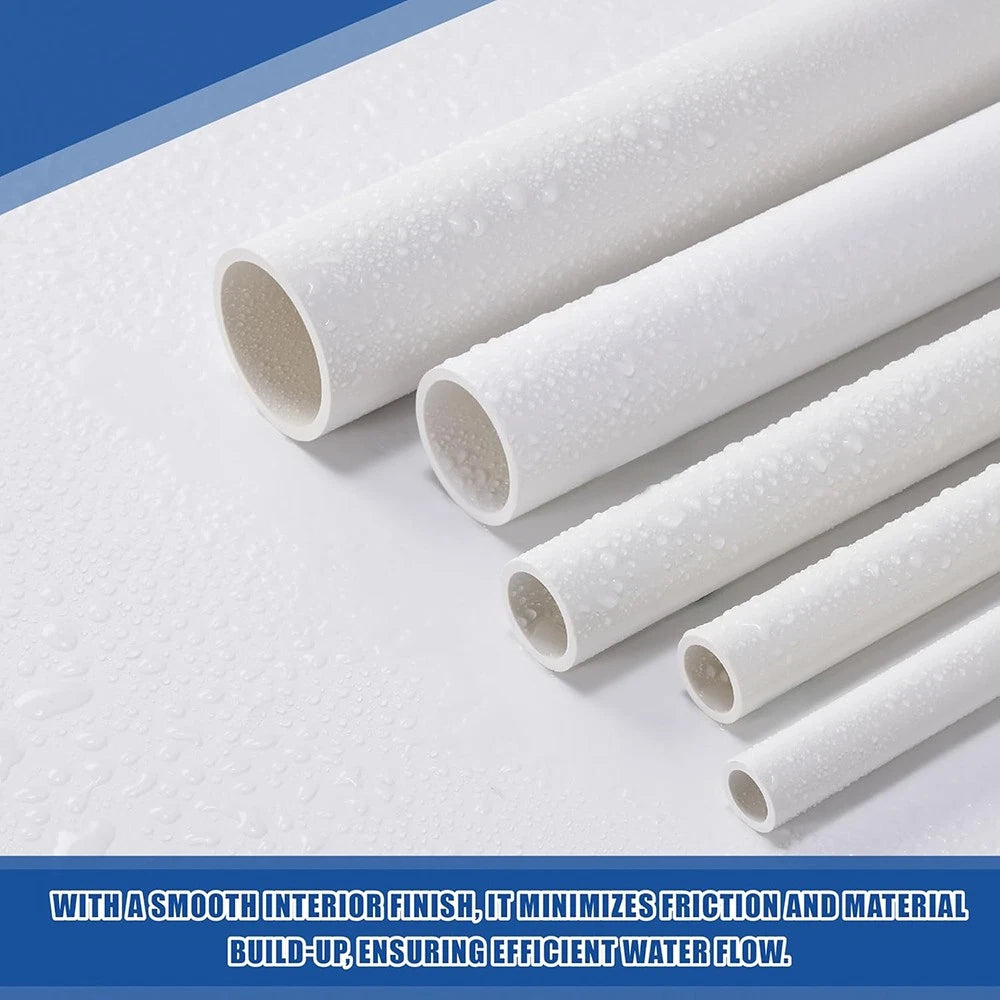 White PVC Round Tube Pipe – Solvent Weld | OD 20–110mm | Cut Lengths 100/200/500mm