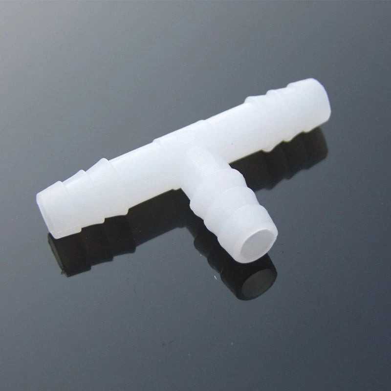T Piece 3 Way Plastic Barbed Connector Pipe Hose Tube Fitting Equal Tee Joint