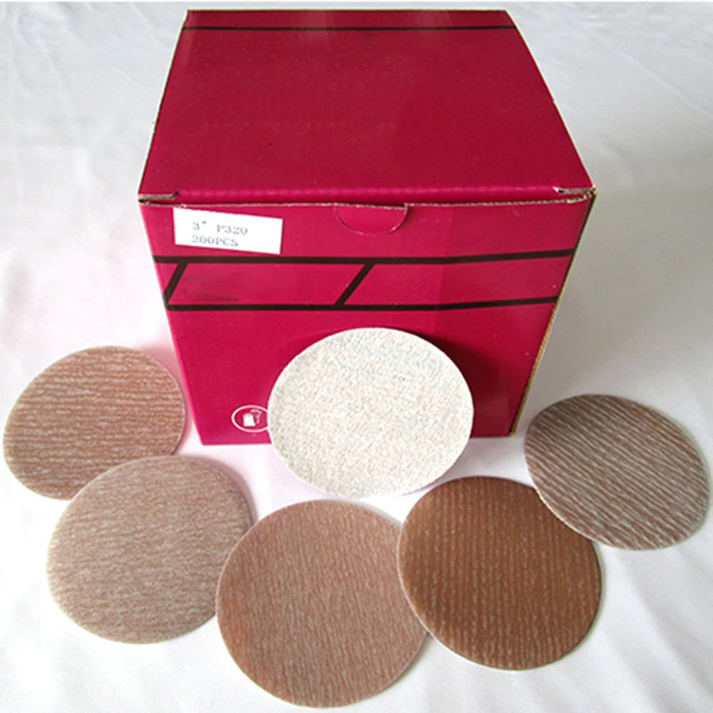 3" 75 mm 5" 125 mm Dry Abrasive Sanding Disc Hook Loop Sandpaper Grit 80 to 1500
