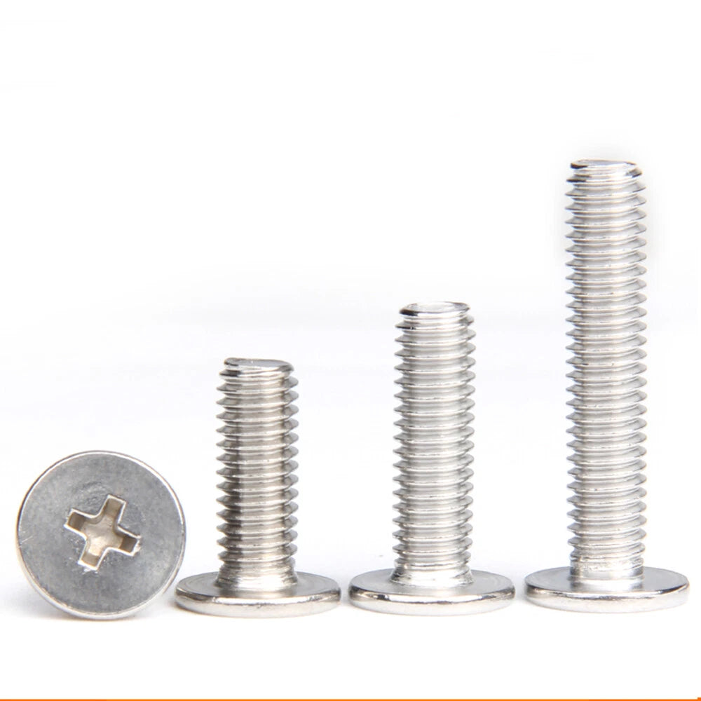 Phillips Flat Head Machine Screws – M2 M2.5 M3 M4, Nickel Plated, Laptop & Electronics Compatible