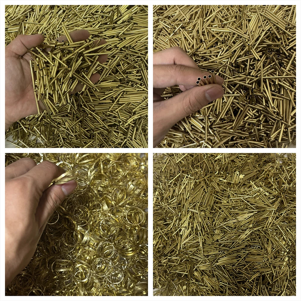 Brass Round Tube — Thin Wall Hollow Tubing OD 0.8–80mm × 500mm Length