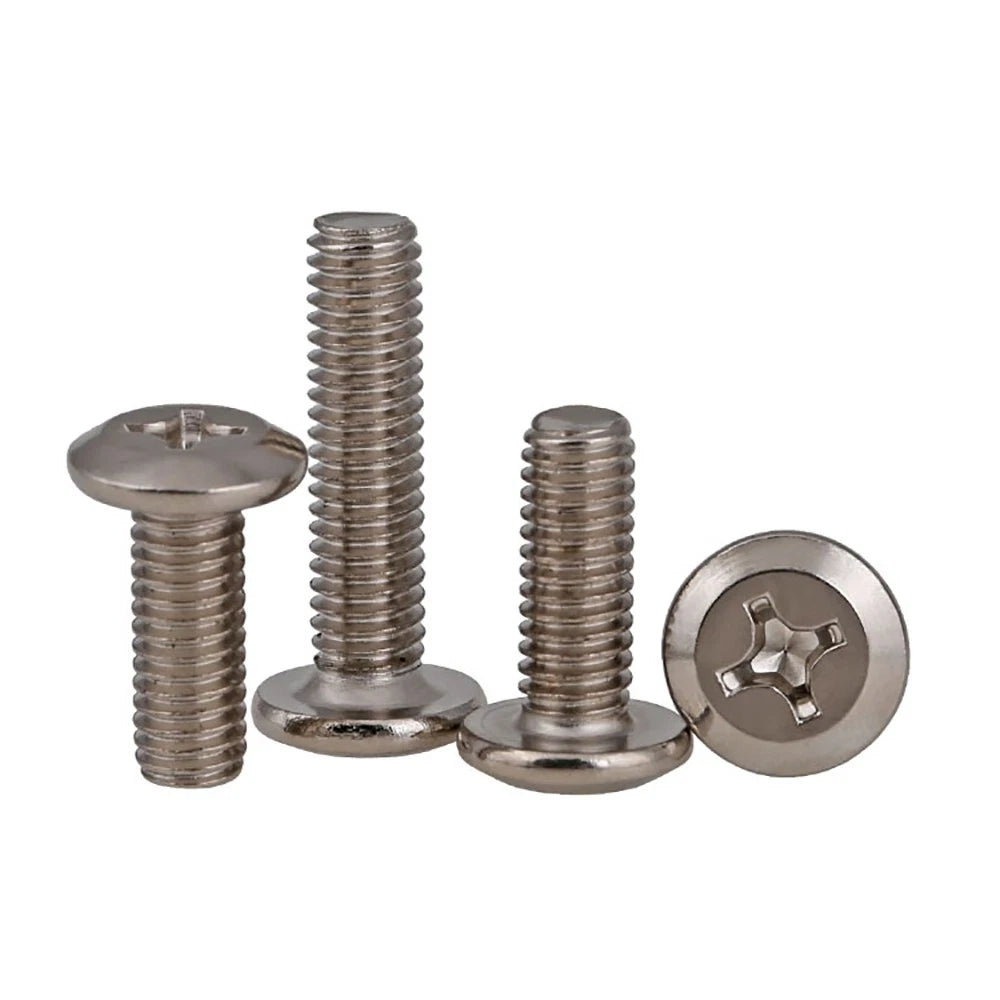 M6 Countersunk Phillips Machine Screws – Nickel Plated, Flat Head Bolts, Fully Threaded (12–90mm)