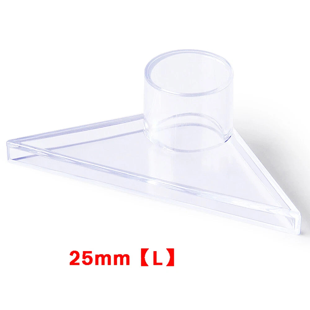 Clear PVC Triangle Aquarium Tank Water Outlet Duckbill Nozzle Pipe End Fittings
