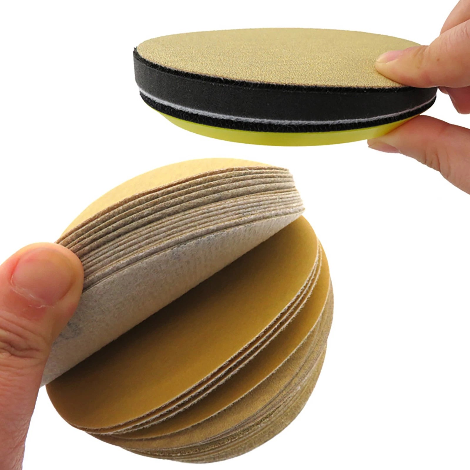 225mm 9" Dry Sanding Discs Grit 40 - Grit 1000 Sandpaper Pad Hook & Loop