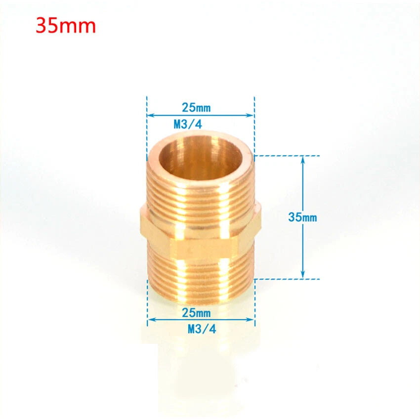 Brass BSP 3/4" Male Thread Extension Nipple Pipe Fitting