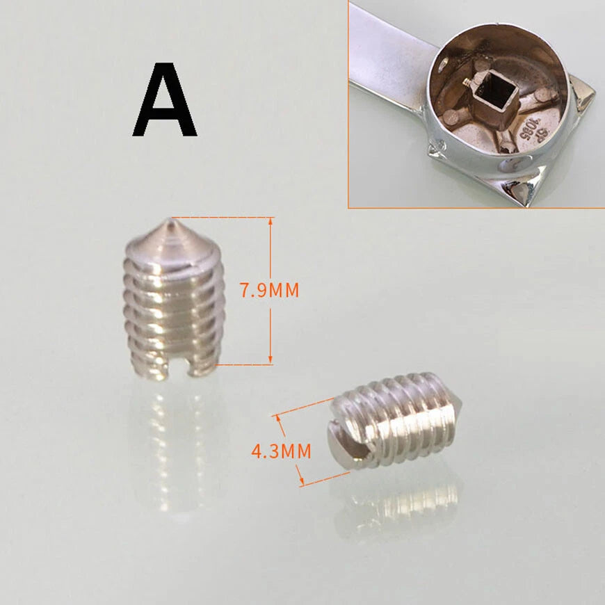 Basin Faucet Hot & Cold Indicator Screw Cover Caps – Tap Handle Head Fixing Screws (Type A/B/C/D, Plastic or Metal)