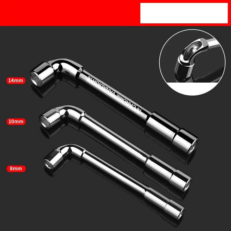 L-Shaped Perforated Hex Socket Wrench Set Diameter 6-17mm Chrome Vanadium Steel