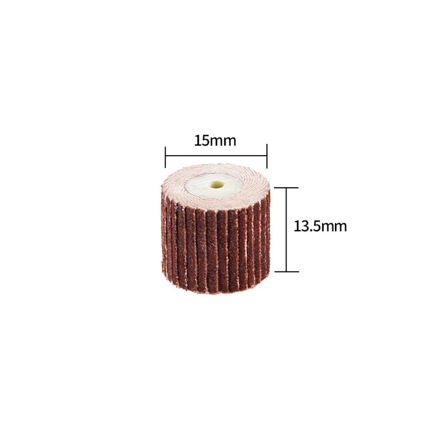 15mm Sanding Flap Wheel Discs 80-600 Grit with 3mm Mandrel – Dremel Rotary Tool Accessory
