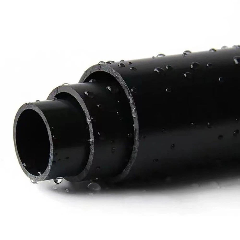 Black PVC Round Tube Pipe — Solvent Weld Hard Tubing | 20–50mm OD, 500mm Long