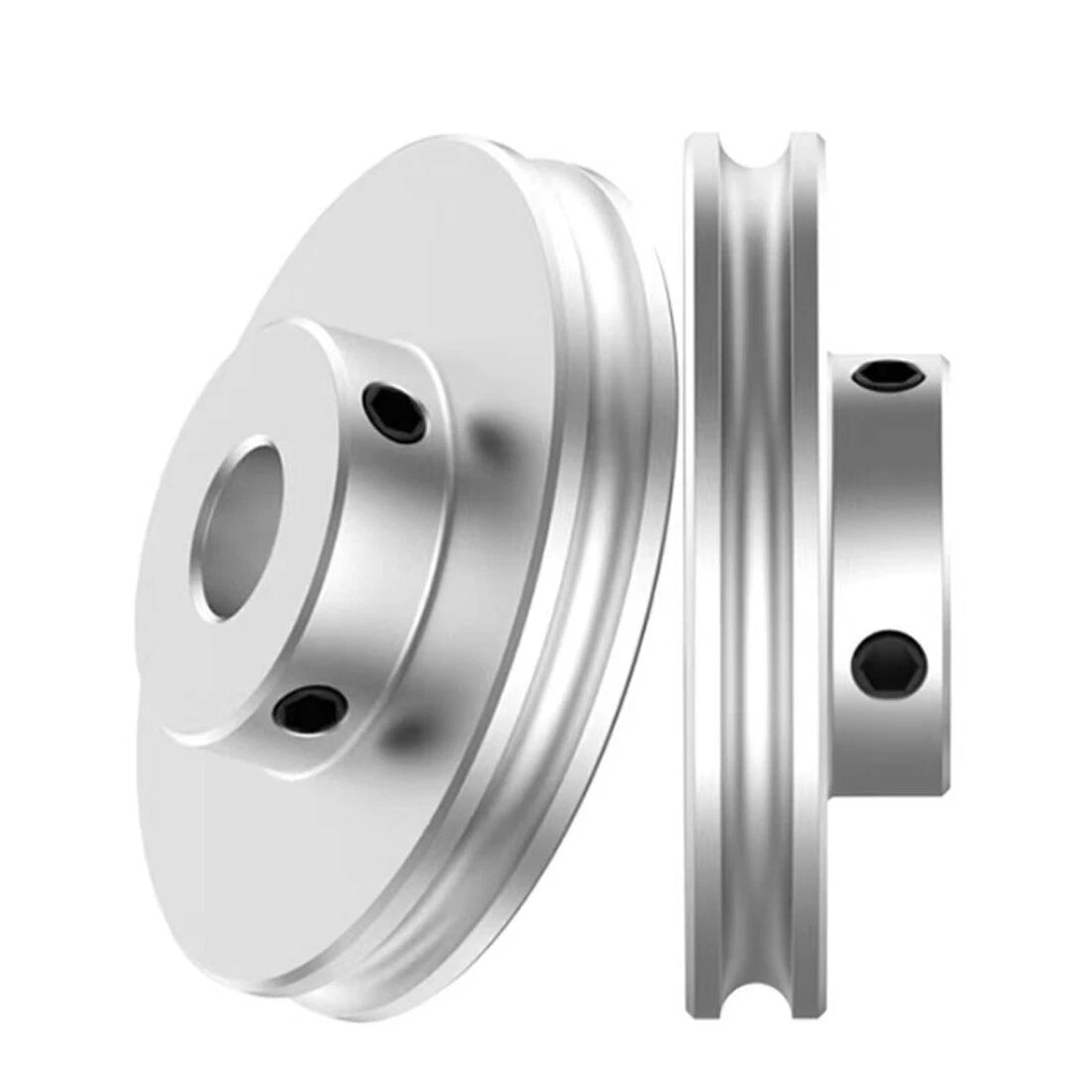 Aluminium U Pulley Single-Slot OD 30mm~100mm for Motor Machine 8MM PU Round Belt