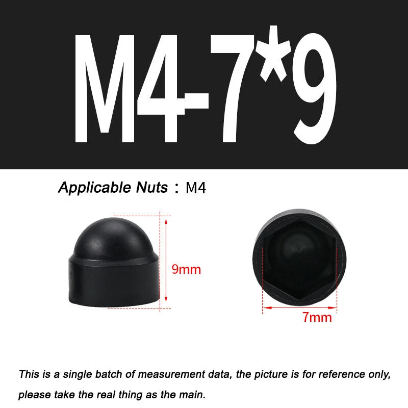 Hex Bolt & Nut Protection Caps – Plastic Hexagonal Screw Covers for M4 M5 M6 M8 M10 to M24 (PE, 5-100 Pack)