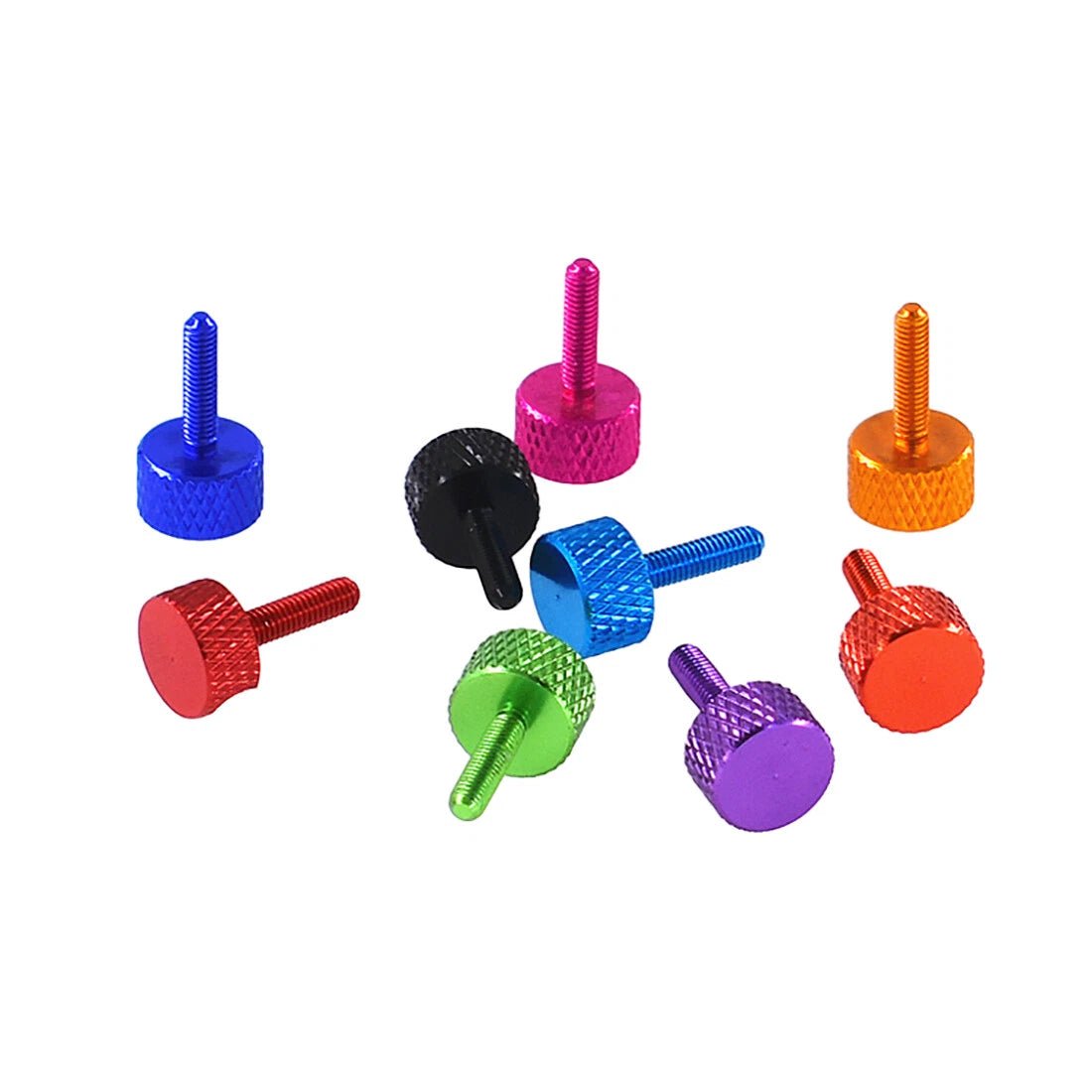 M3 Knurled Thumb Screws – Aluminum Anodized, Multiple Colors & Lengths - HomeDIYer