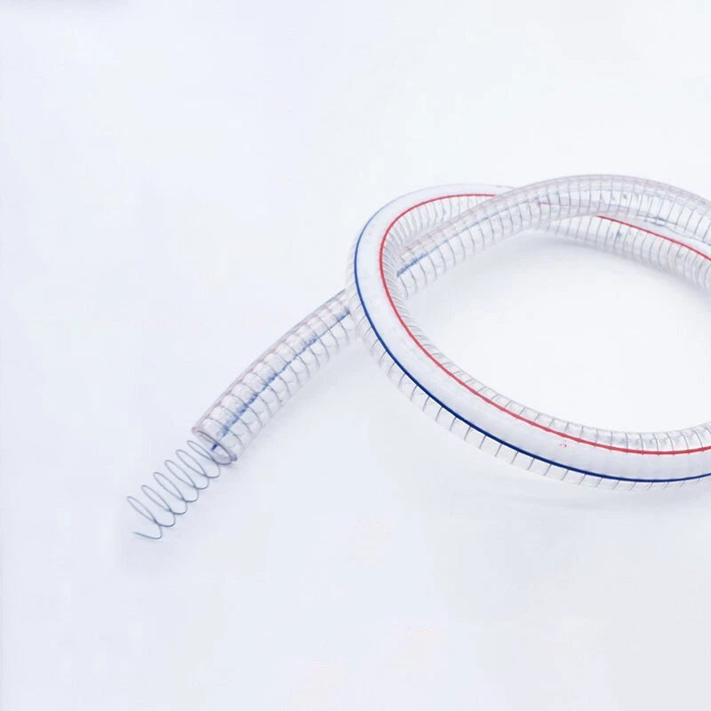 PVC Clear Flexible Reinforced Braided Hose — ID 10–102mm, 1M/2M/3M
