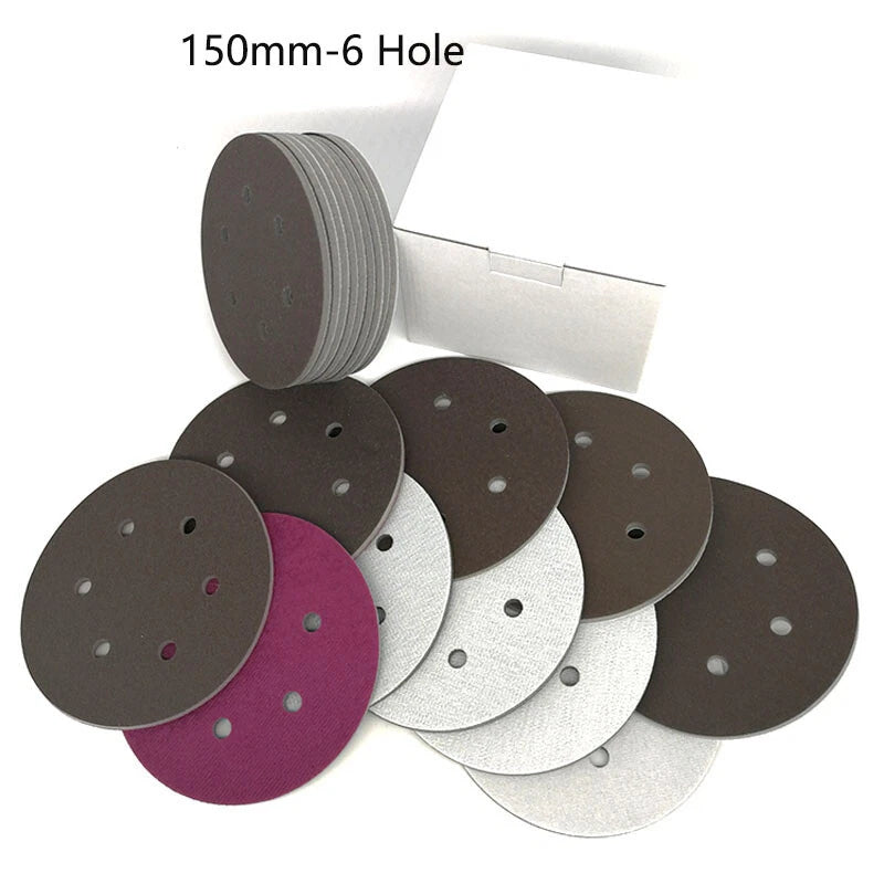 125/150mm Sponge Discs Sanding Orbital Sandpaper Hook Loop 300-2000 Grit For Car