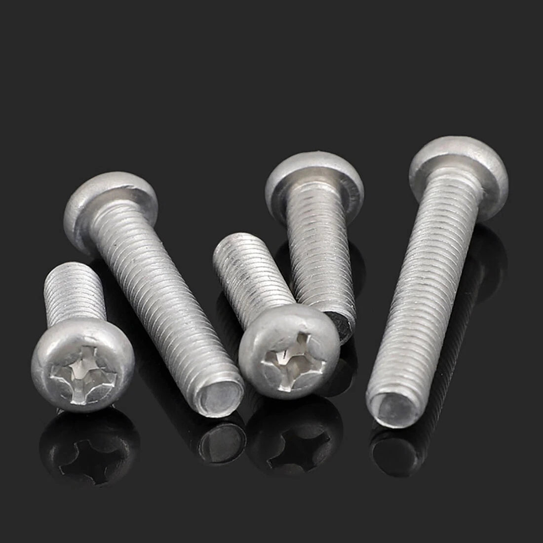 M3-M8 Aluminum Alloy Phillips Pan Head Machine Screws | Anodized Metric Bolts