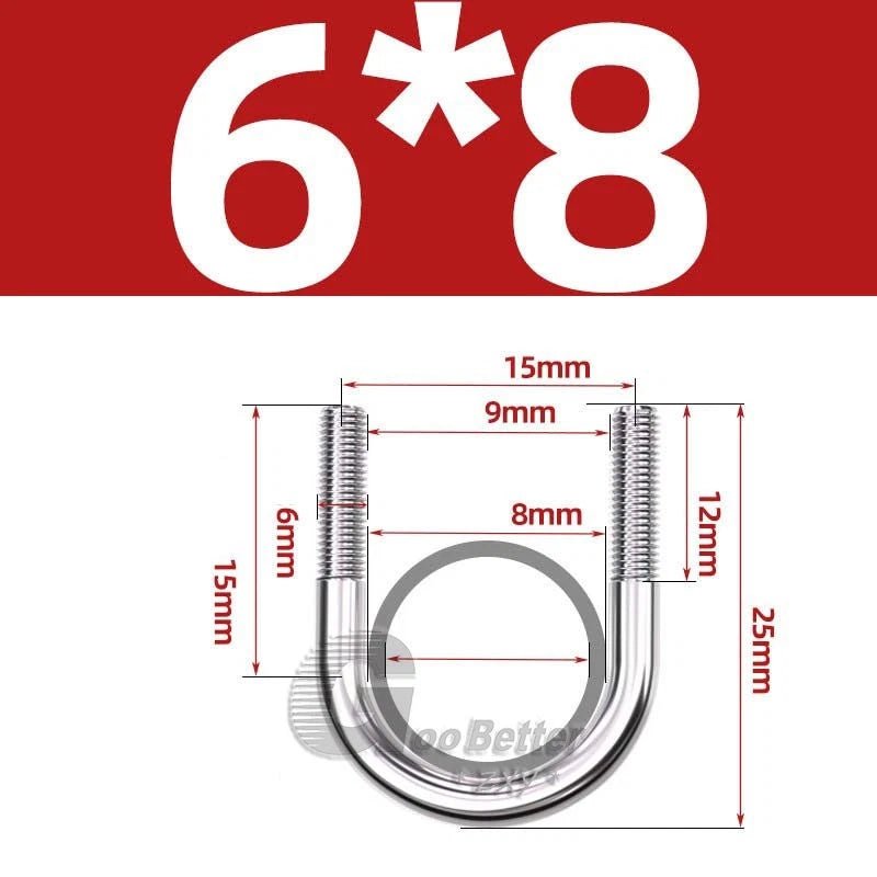 Square U - Bolts Stainless Steel — M6 to M24 | 304 A2 & 316 A4 Marine Grade - HomeDIYer