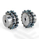 Duplex Chain Sprocket 10-38 Teeth Pitch 12.7mm For #40 08B Roller Chain 45#Steel