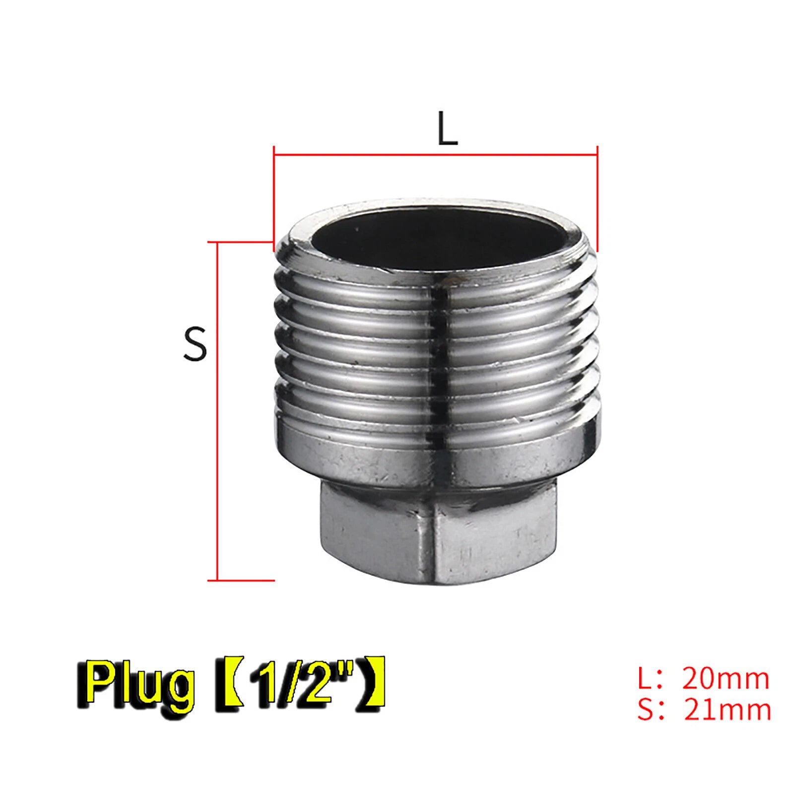 Stainless Steel Pipe End Cap & Plug Fittings — 1/2", 3/4", 1" NPT