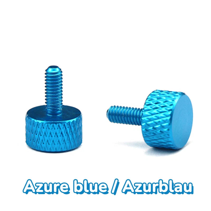 M3 M4 M5 M6 Knurled Thumb Screws Aluminium Hand Grip Knob Bolts 6mm to 20mm Long