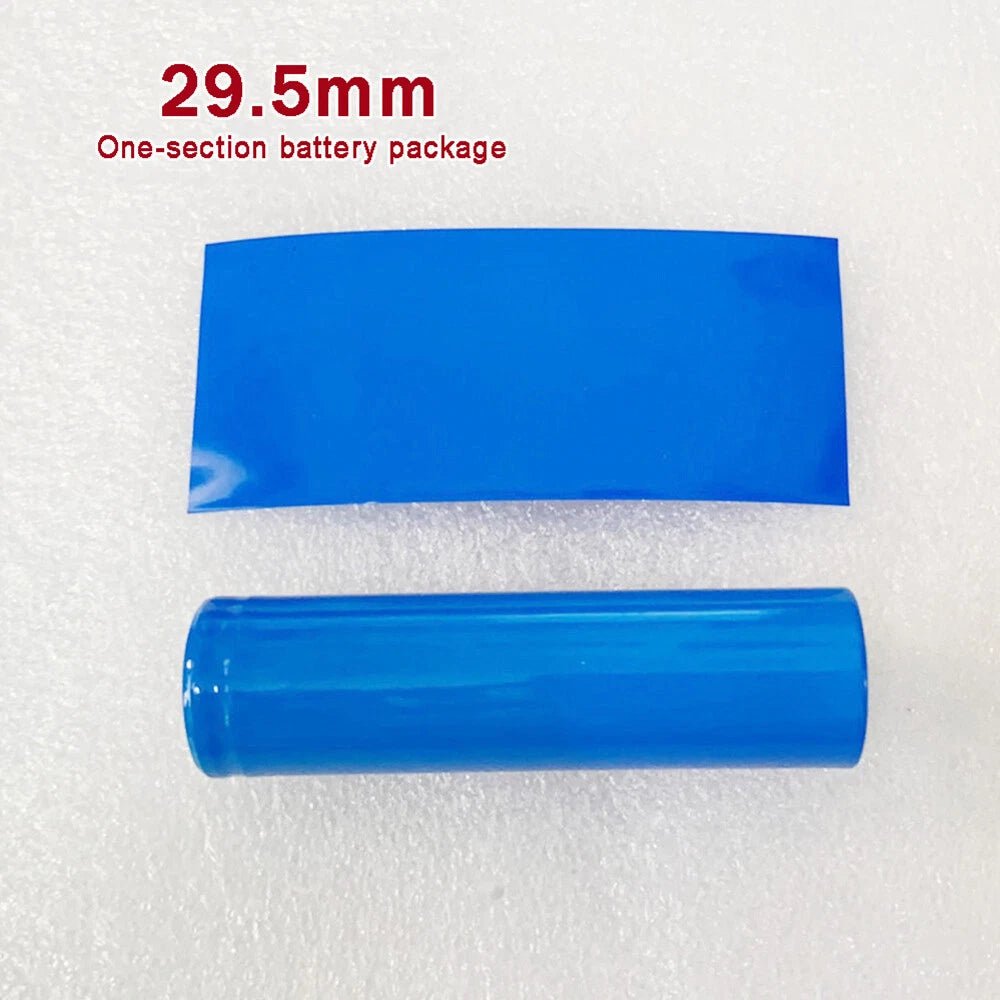 Blue PVC Heat Shrink Tubing for 18650 Battery Packs — Single to 4 - Cell - HomeDIYer