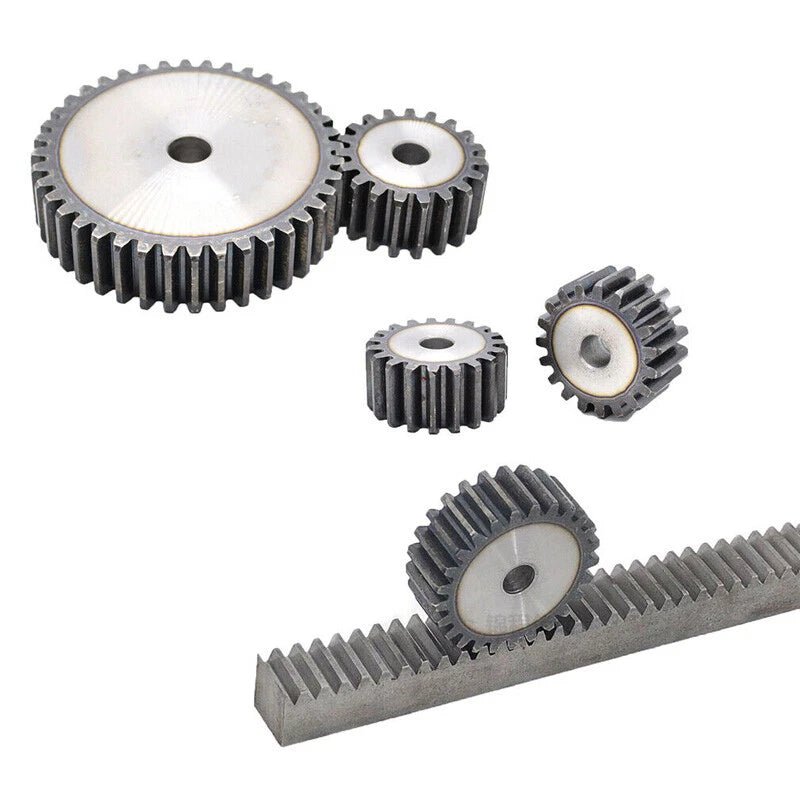Steel Spur Gear 1,1.5,2 Mod 12T-150T Teeth Metal Pinion Gear 14-258mm Outer Dia