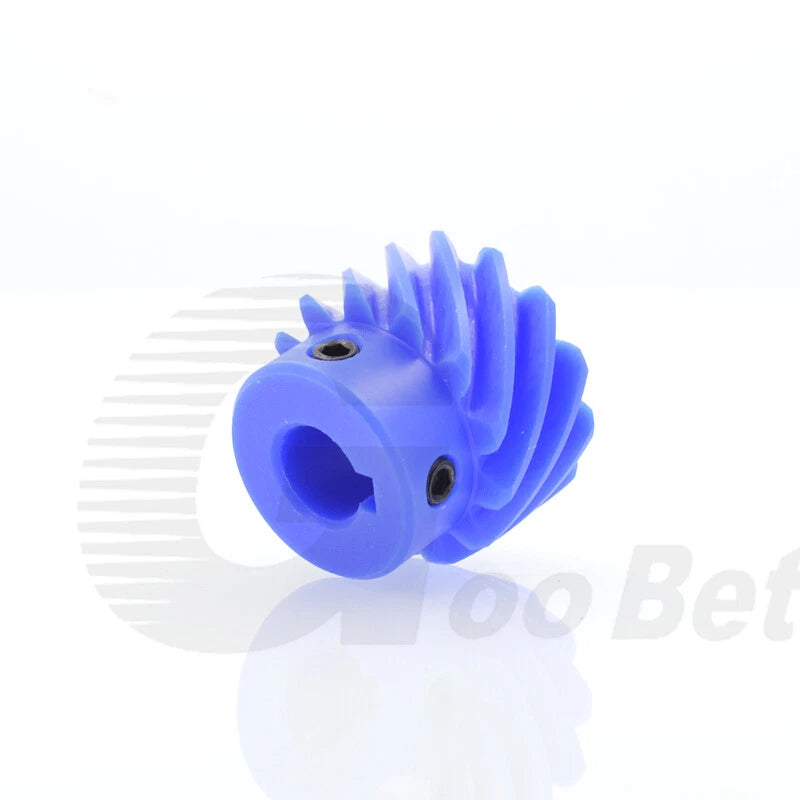 Mod 1 Helical Gear 45° Left-hand 13-26 Tooth Motor Pinion Bore 6-16mm Nylon Blue