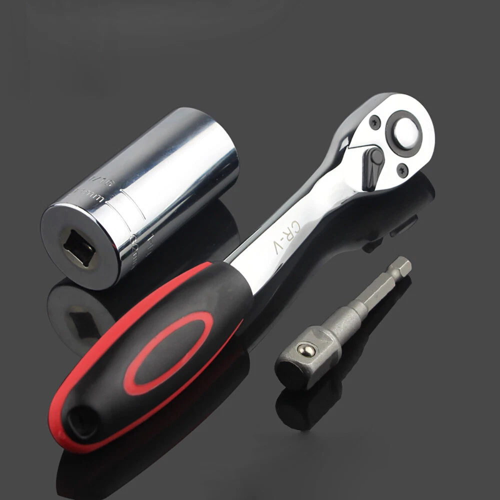 3/8 "1/2" Universal Socket Wrench Set Reversible Ratchet & Power Tool Adapter