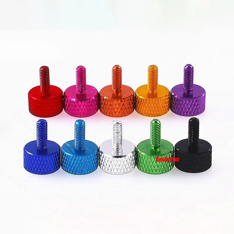 M3 x 8mm Colour Anodized Knurled Thumb Screws – GB835 Aluminum Hand Tighten Grip Bolts (10 Colors) - HomeDIYer