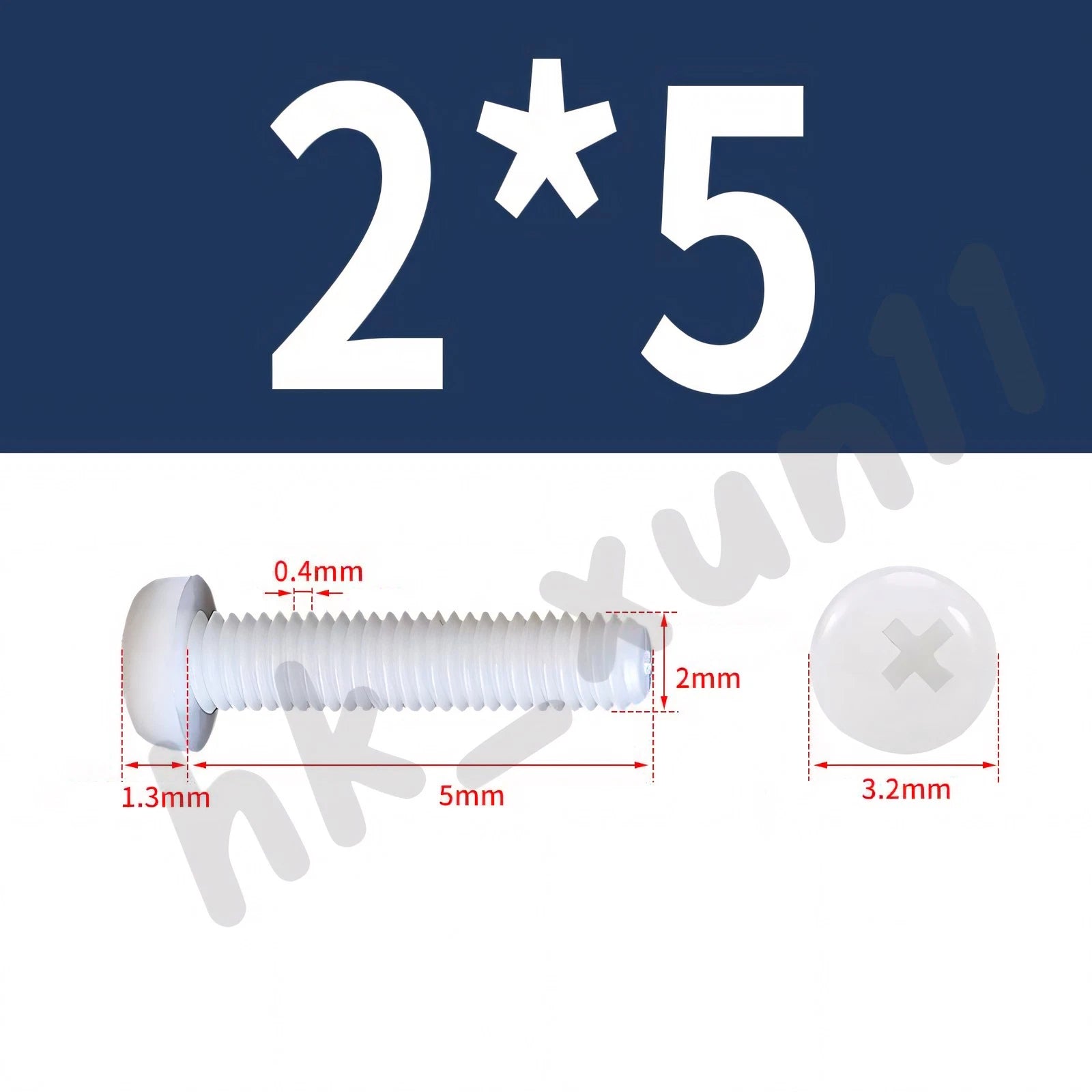 White/Black Nylon Phillips Machine Screws – M2 to M6, Plastic Round Pan Head Bolts