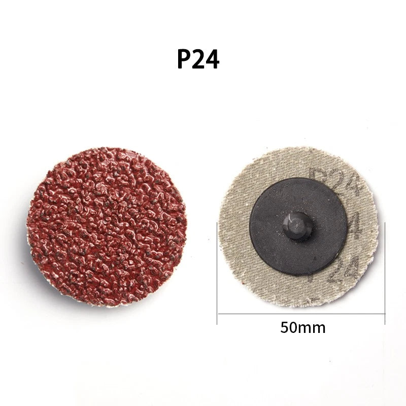 2‑Inch 50mm R‑Type Roll Lock Sanding Discs — 24 to 240 Grit Quick‑Change Abrasive for Die Grinders