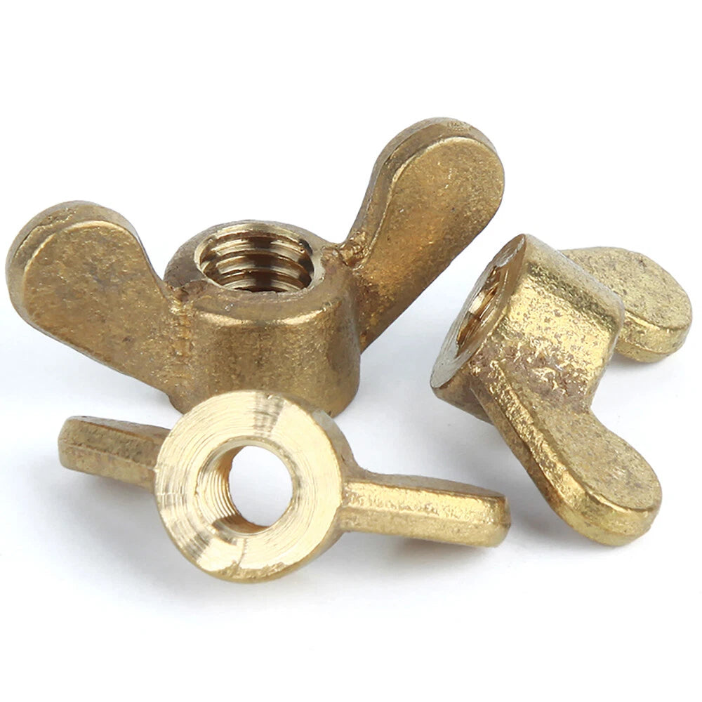 M3-M12 Brass / Stainless Steel Wing Nuts Butterfly Nuts To Fit Bolts And Screws
