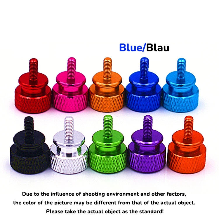 M6 Knurled Thumb Screws Aluminium Hand Grip Knob Bolts High Type - DIN 464