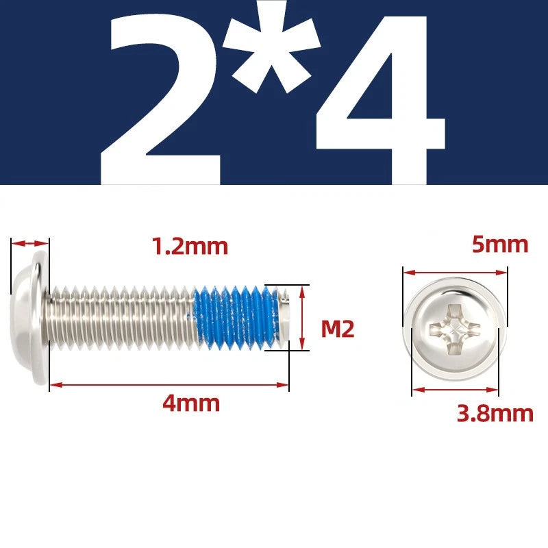 M2–M6 Flanged Button Head Screws – Carbon Steel, Phillips Drive, Nickel or Black Zinc Plated