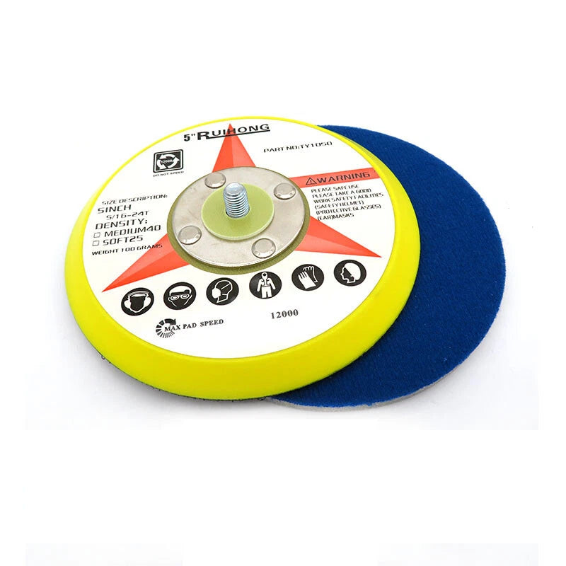 4" 5" 6" Wet Dry Sanding Pad Discs Hook&Loop Sponge Foam Sandpaper 300-3000 Grit